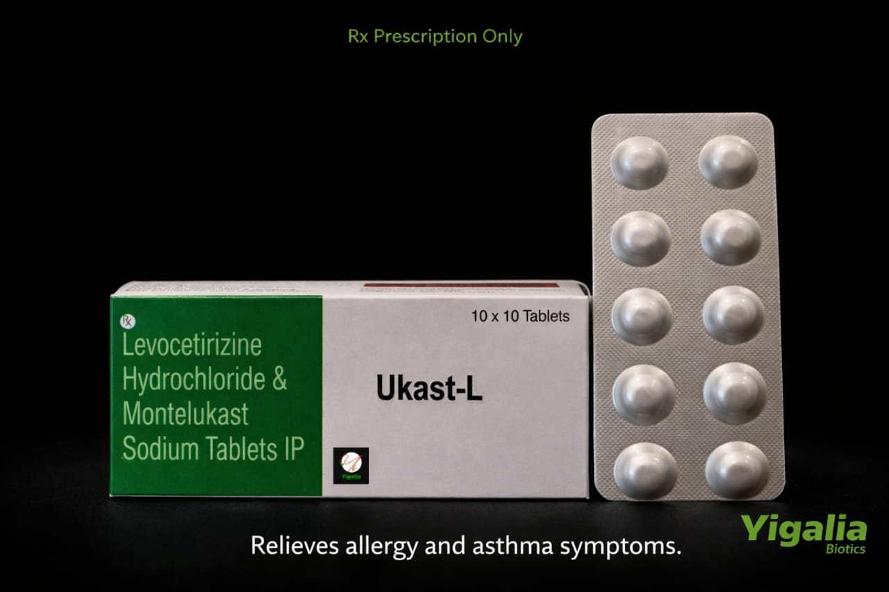 Ukast-L - Montelukast + Levocetirizine - Anti-allergic by Yigalia Biotics
